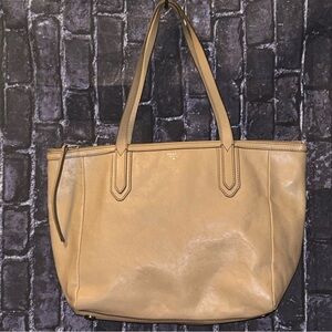 Fossil Sydney Tan Large Leather Tote GUC